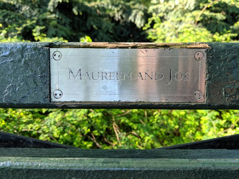 I saw this bench in Central Park