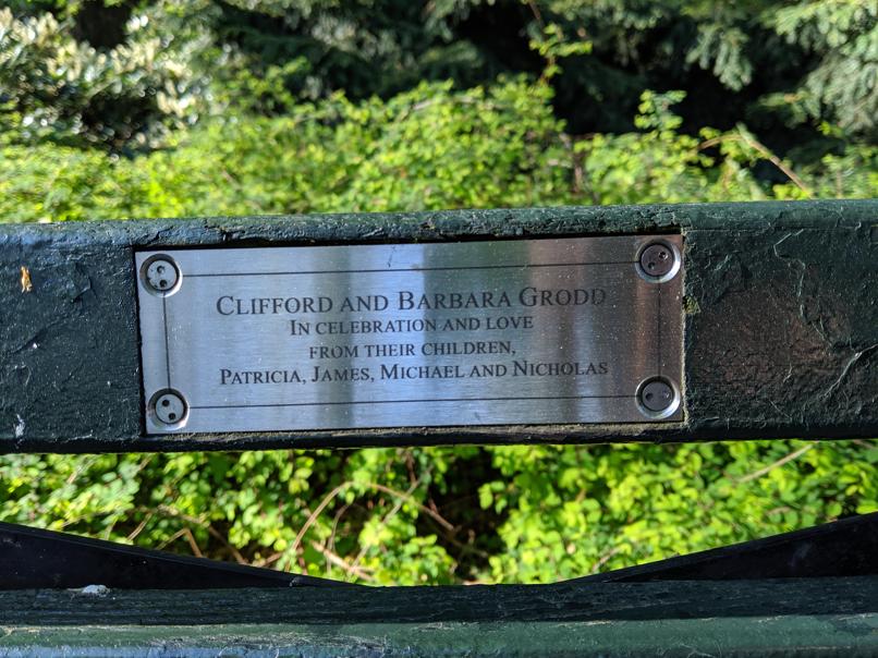 I saw this bench in Central Park