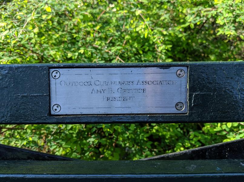 I saw this bench in Central Park