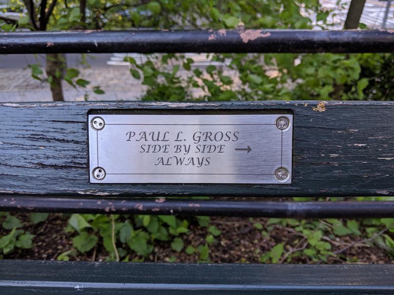 I saw this bench in Central Park