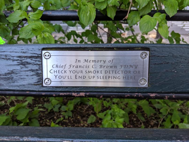 I saw this bench in Central Park