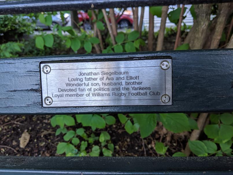 I saw this bench in Central Park