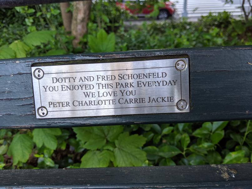 I saw this bench in Central Park