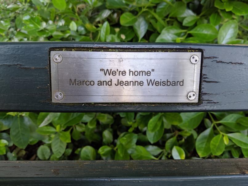 I saw this bench in Central Park