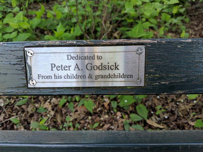 I saw this bench in Central Park