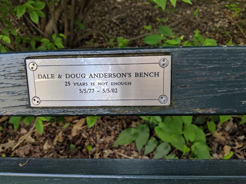 I saw this bench in Central Park