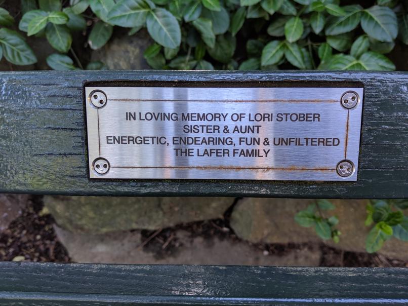 I saw this bench in Central Park