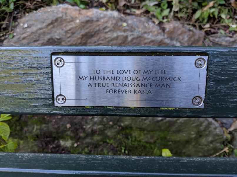 I saw this bench in Central Park