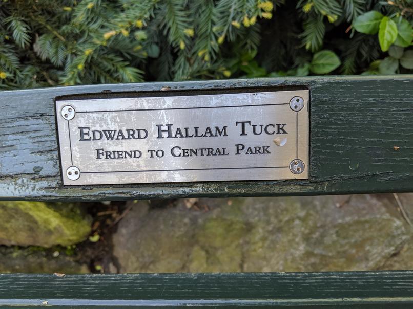 I saw this bench in Central Park