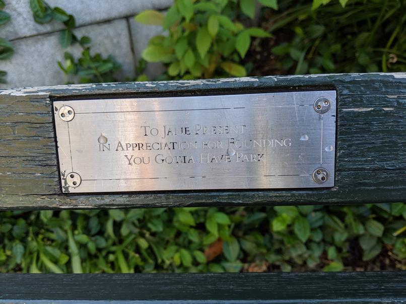 I saw this bench in Central Park