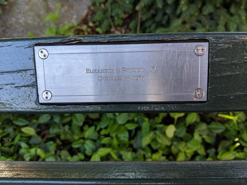 I saw this bench in Central Park