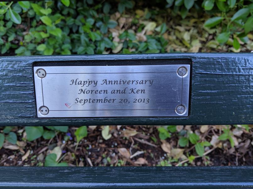 I saw this bench in Central Park