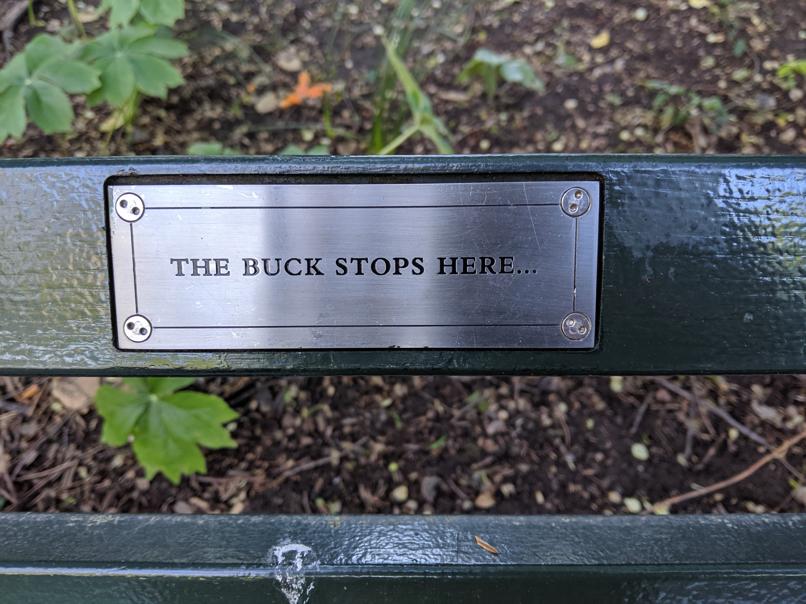 I saw this bench in Central Park