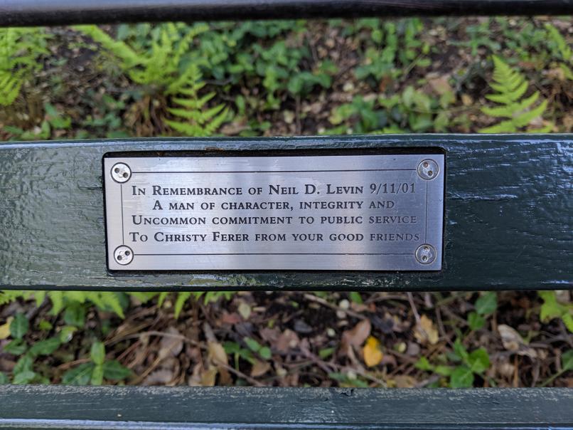 I saw this bench in Central Park