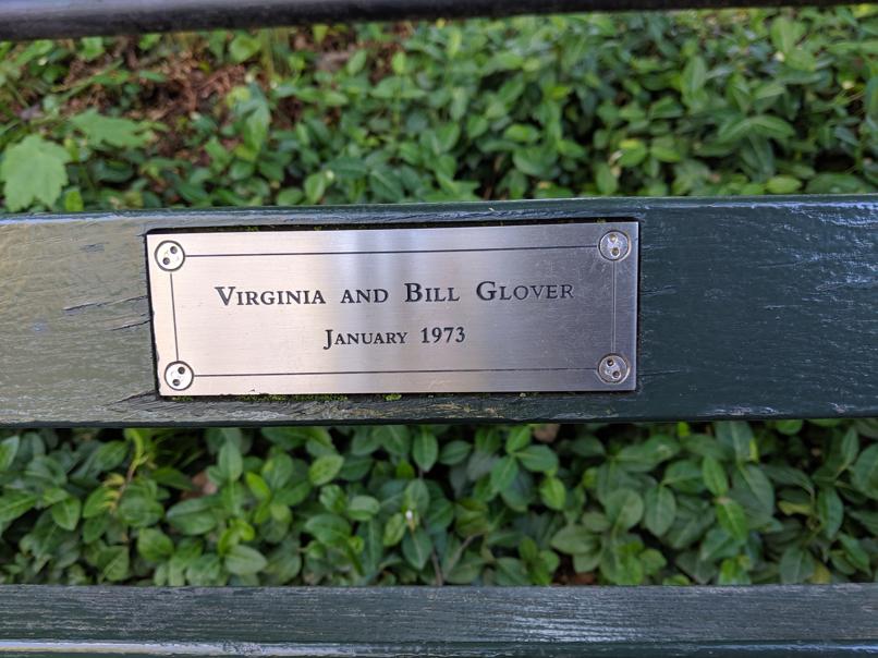 I saw this bench in Central Park