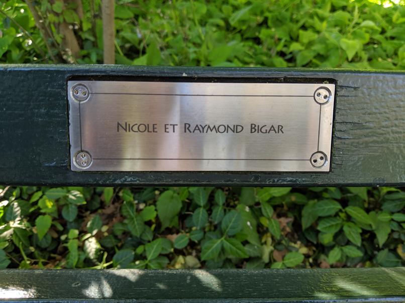 I saw this bench in Central Park