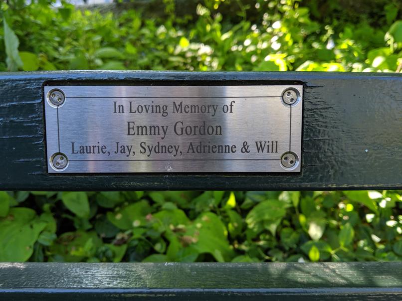 I saw this bench in Central Park