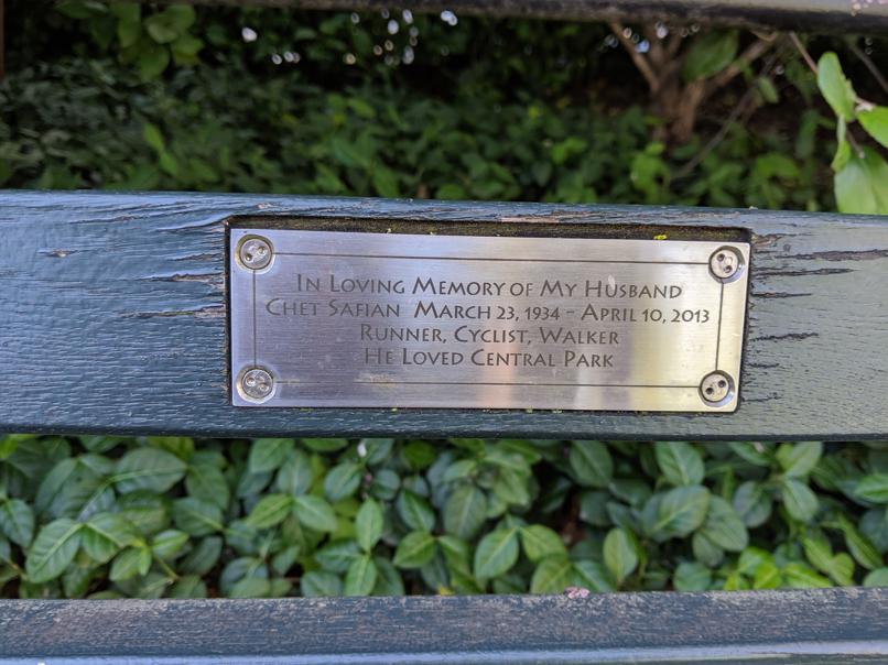 I saw this bench in Central Park