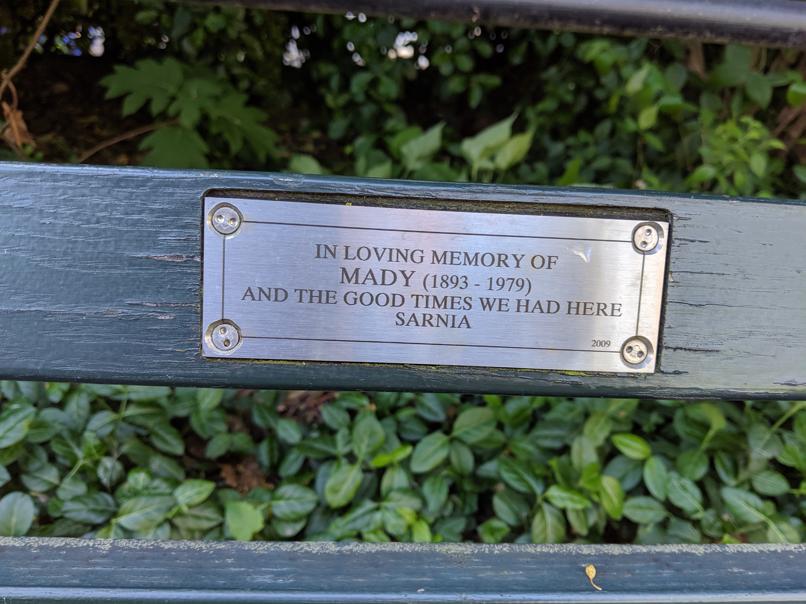 I saw this bench in Central Park