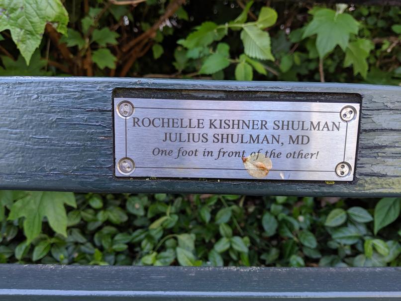 I saw this bench in Central Park