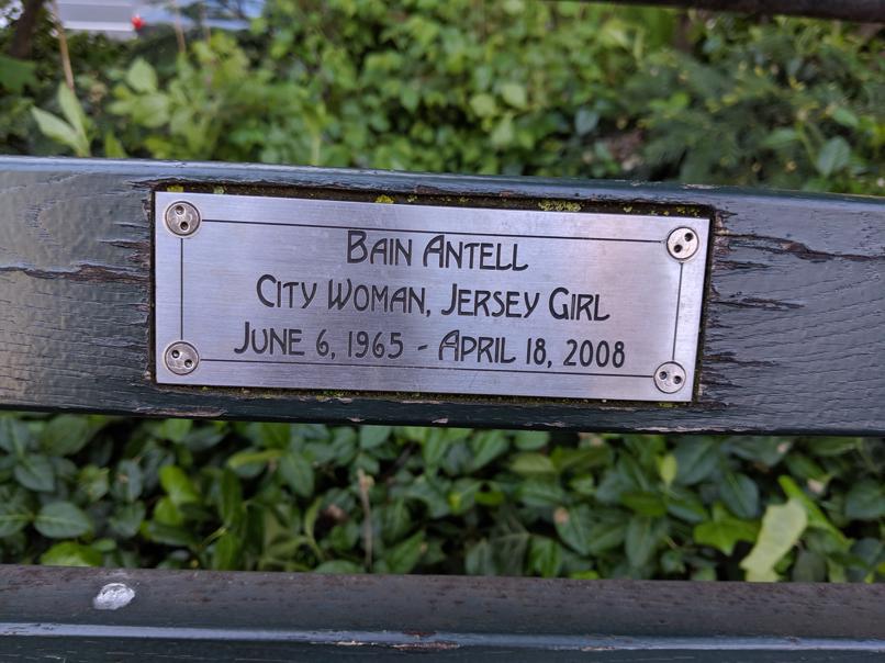 I saw this bench in Central Park