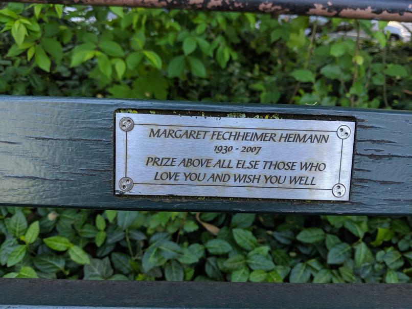 I saw this bench in Central Park