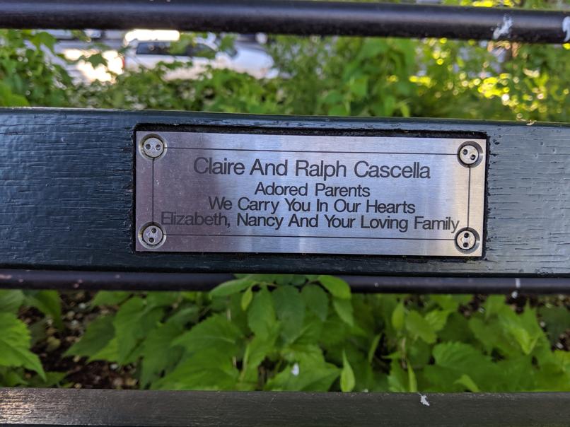 I saw this bench in Central Park