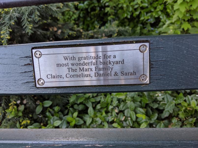 I saw this bench in Central Park