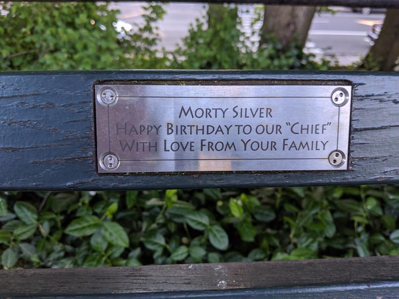 I saw this bench in Central Park