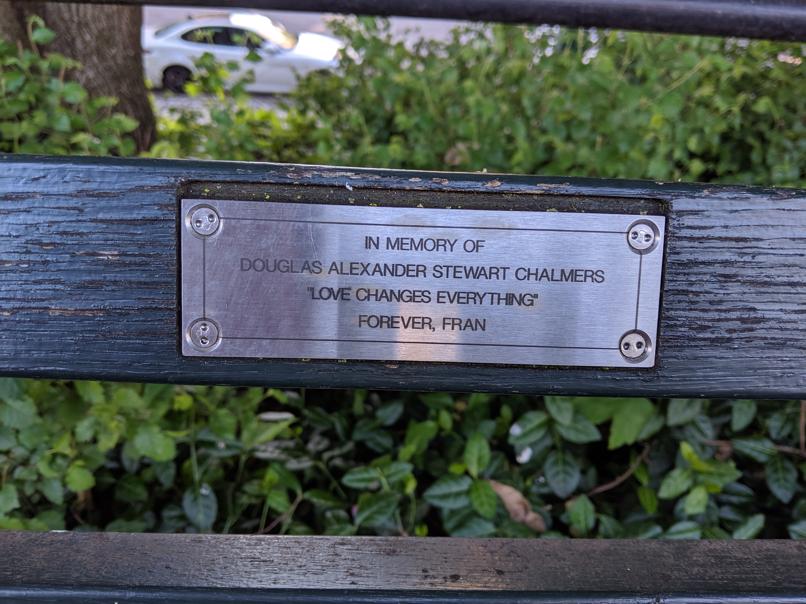 I saw this bench in Central Park