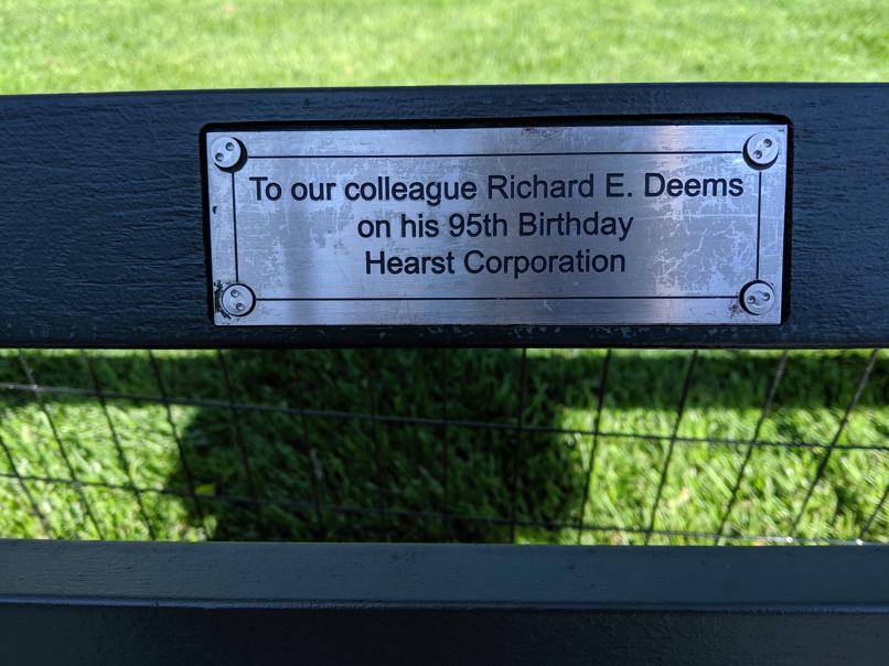 I saw this bench in Central Park