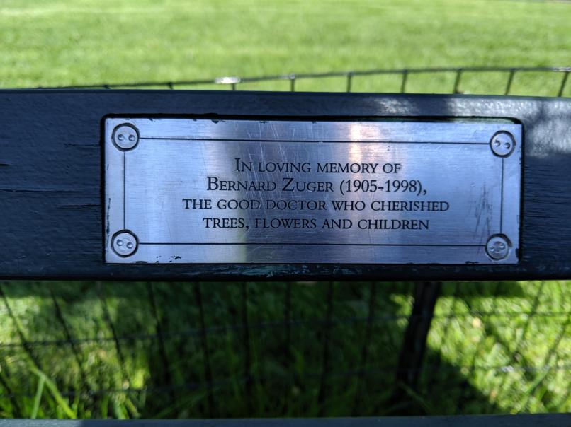 I saw this bench in Central Park