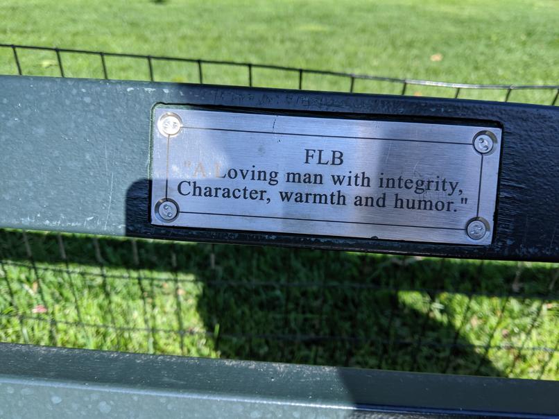 I saw this bench in Central Park