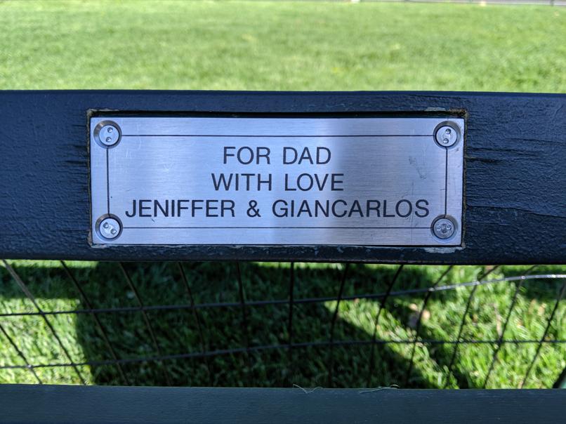 I saw this bench in Central Park