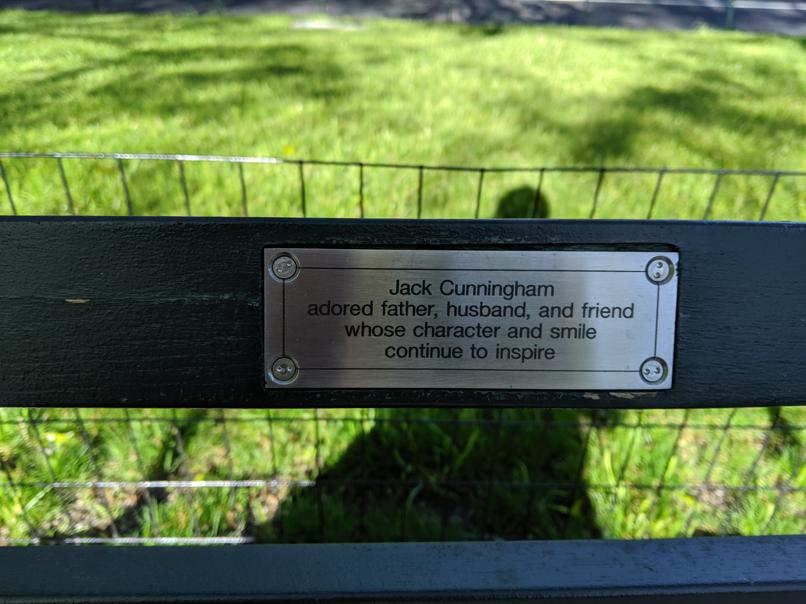 I saw this bench in Central Park