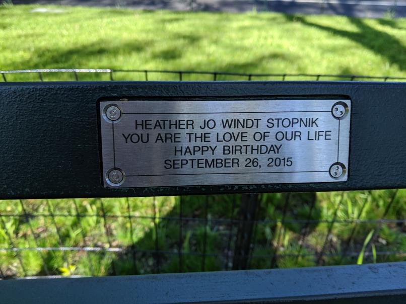 I saw this bench in Central Park