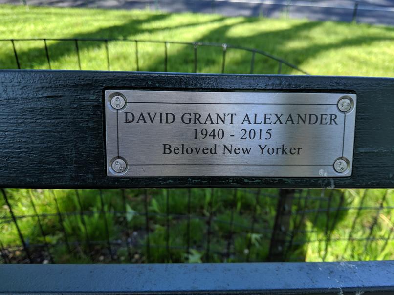 I saw this bench in Central Park