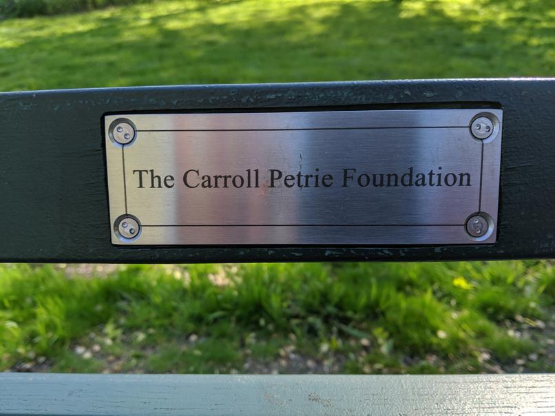 I saw this bench in Central Park