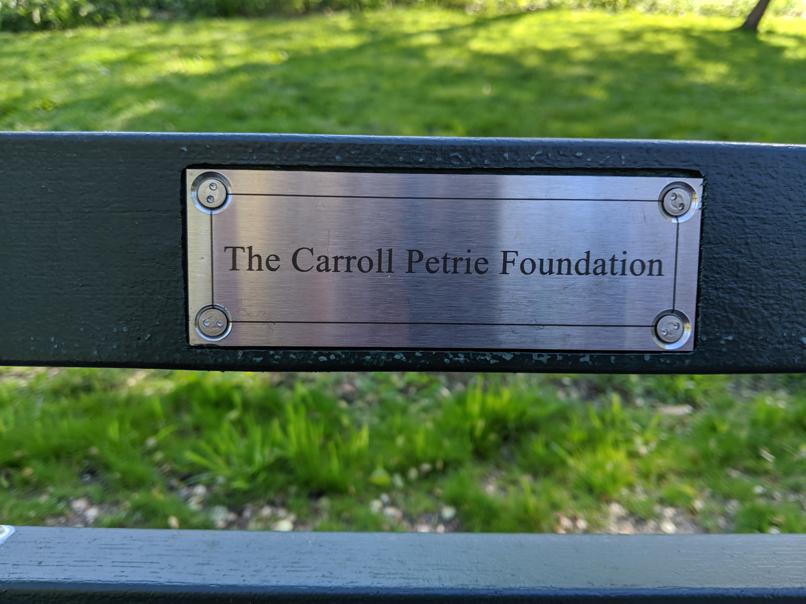 I saw this bench in Central Park