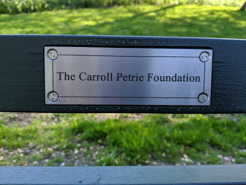 I saw this bench in Central Park