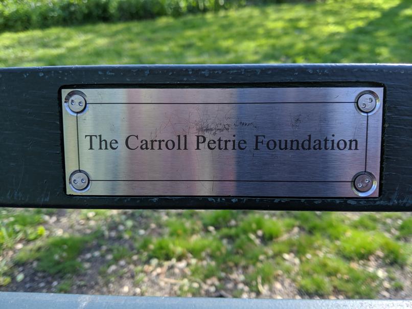 I saw this bench in Central Park