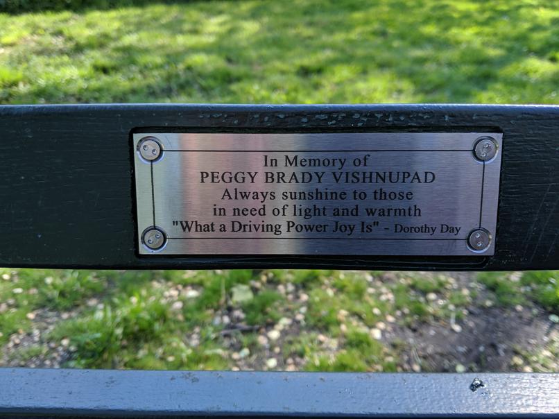 I saw this bench in Central Park