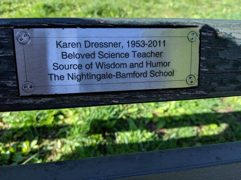 I saw this bench in Central Park