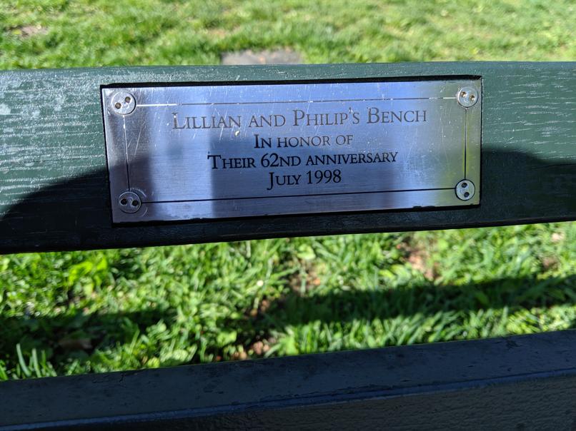 I saw this bench in Central Park