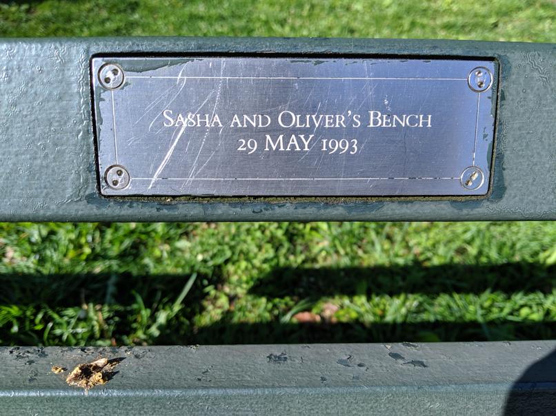 I saw this bench in Central Park