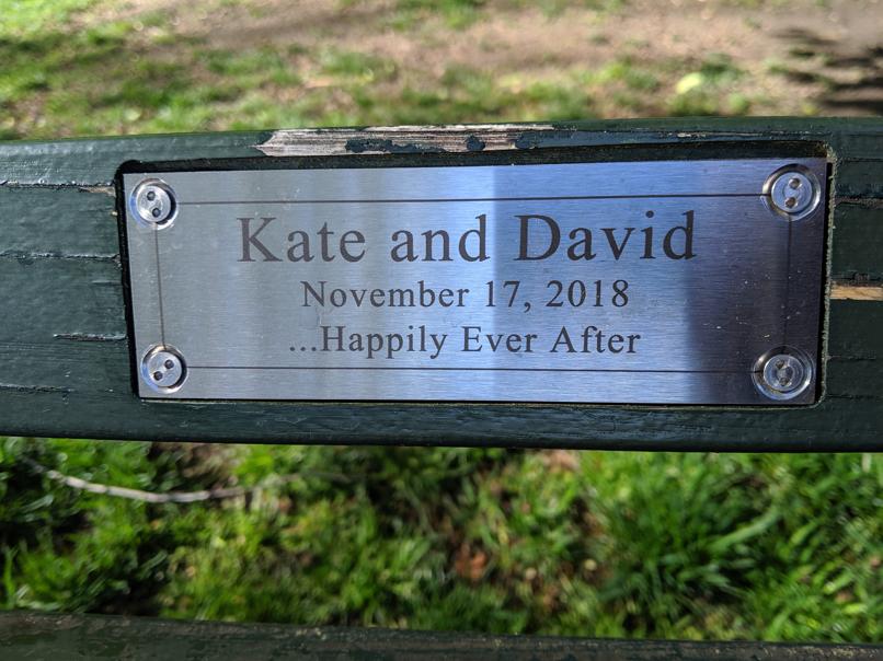 I saw this bench in Central Park