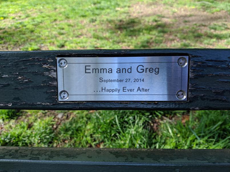 I saw this bench in Central Park