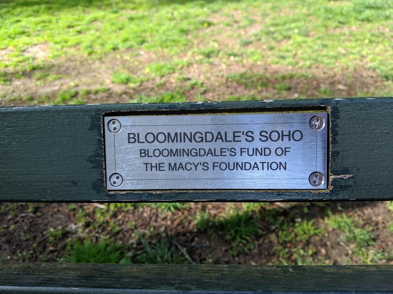 I saw this bench in Central Park