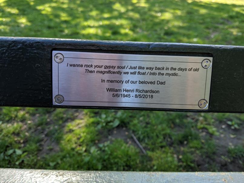 I saw this bench in Central Park