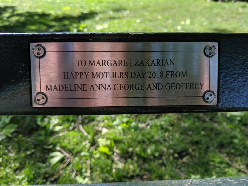 I saw this bench in Central Park